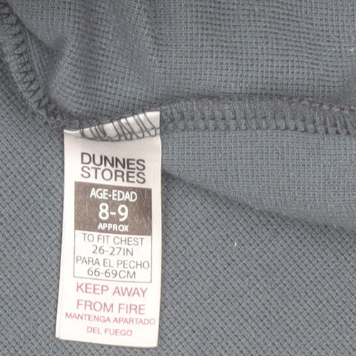Dunnes Stores Boys Grey 1/4 Zip Long Sleeve Activewear Top 8-9 Years