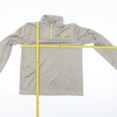 Crivit Boys Grey 1/4 Zip Long Sleeve Activewear Top 13-14 Years