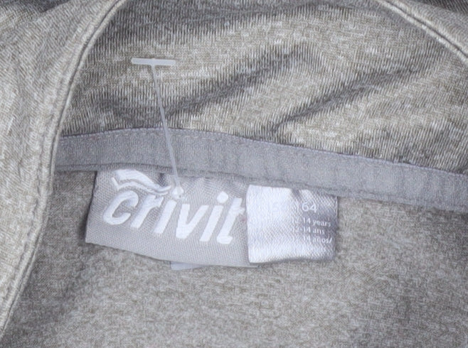 Crivit Boys Grey 1/4 Zip Long Sleeve Activewear Top 13-14 Years