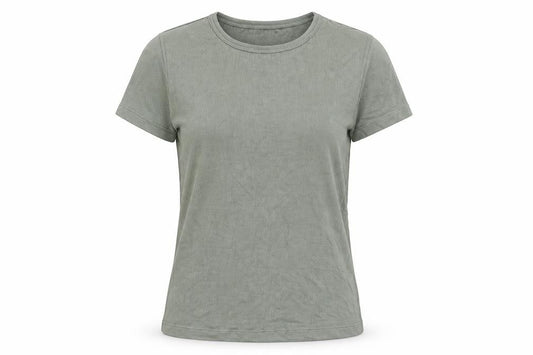 Front view of strteen Teens Green Slim Fit Short Sleeve Basic T-Shirt, size 10