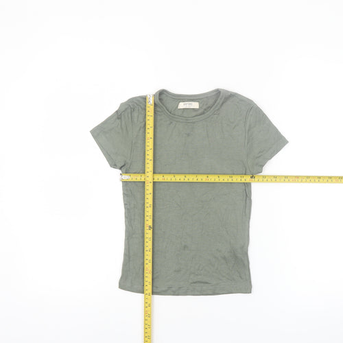 strteen Teens Green Slim Fit Short Sleeve Basic T-Shirt Size 10