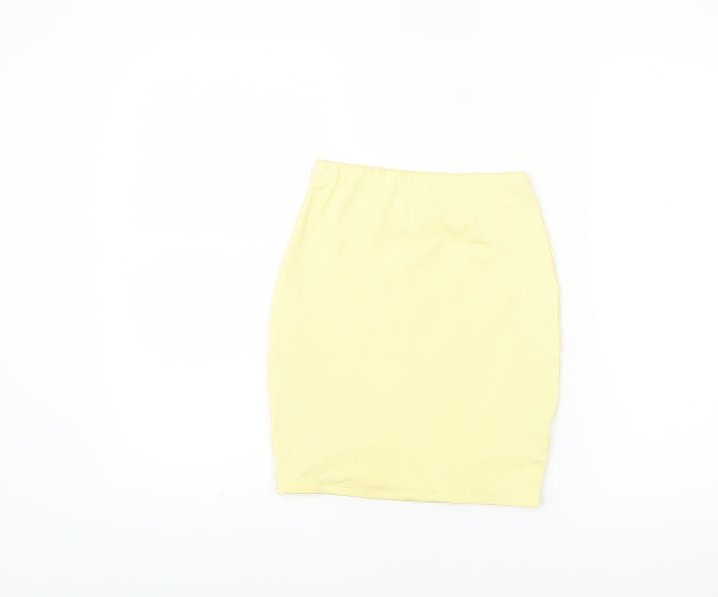 Oh Polly Women's Yellow High Waisted Pencil Skirt Size 6