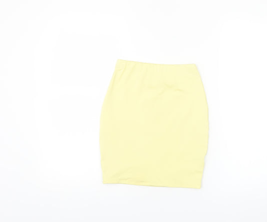 Oh Polly Women's Yellow High Waisted Pencil Skirt Size 6