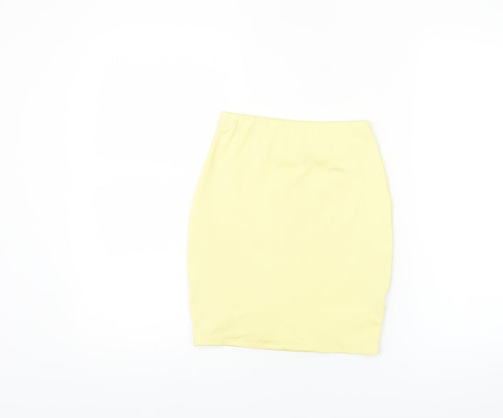 Oh Polly Women's Yellow High Waisted Pencil Skirt Size 6