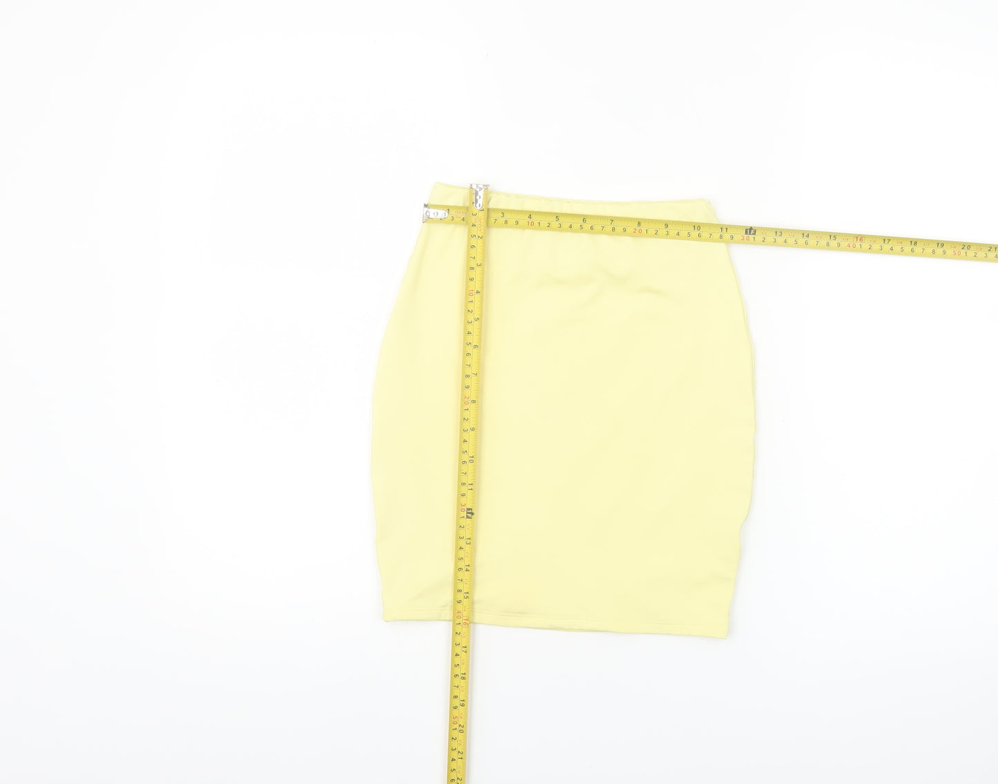 Oh Polly Women's Yellow High Waisted Pencil Skirt Size 6