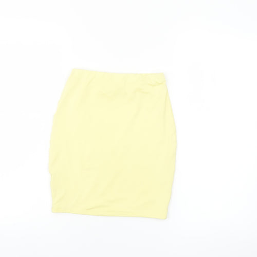 Oh Polly Women's Yellow High Waisted Pencil Skirt Size 6