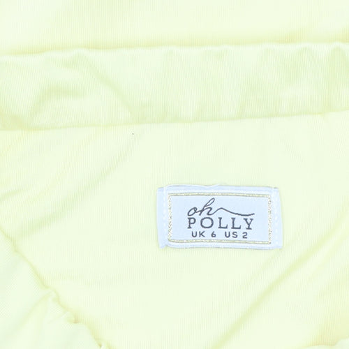 Oh Polly Women's Yellow High Waisted Pencil Skirt Size 6
