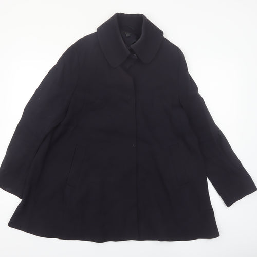 COS Womens Black Mid-Length Classic Overcoat Size 12