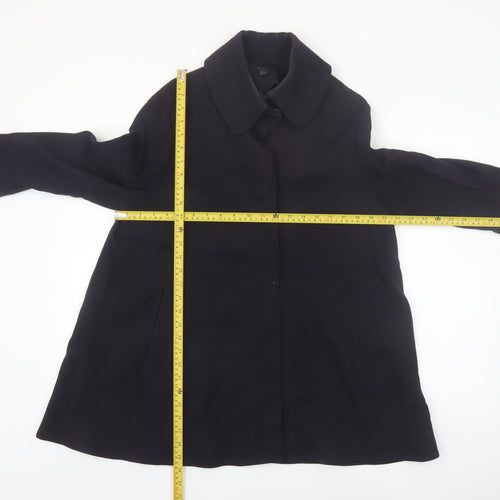 COS Womens Black Mid-Length Classic Overcoat Size 12