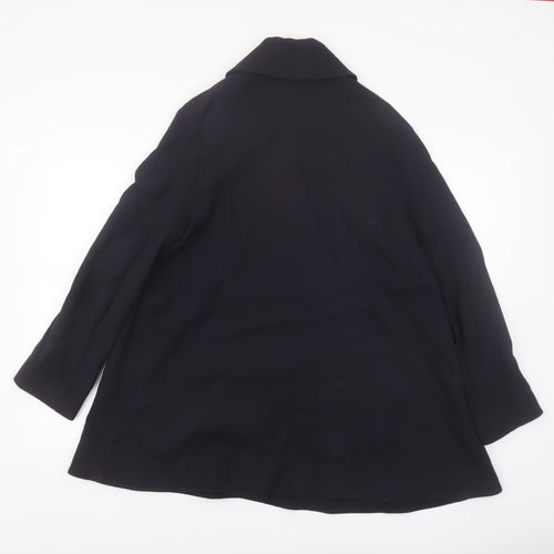 COS Womens Black Mid-Length Classic Overcoat Size 12