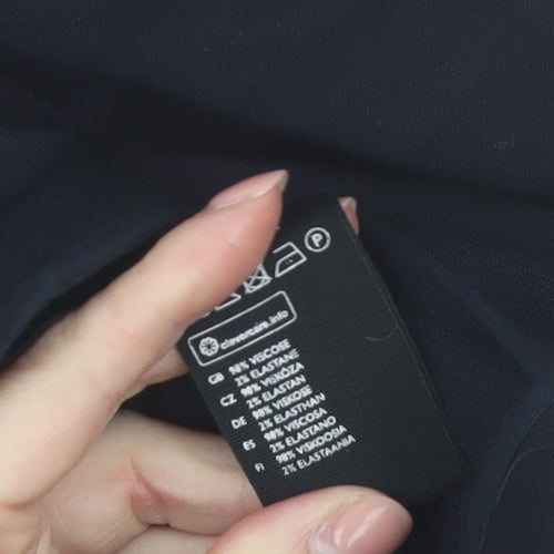 COS Womens Black Mid-Length Classic Overcoat Size 12