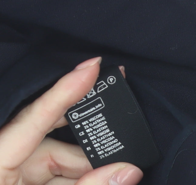 COS Womens Black Mid-Length Classic Overcoat Size 12