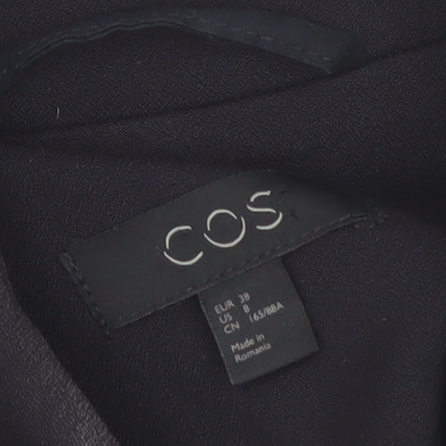 COS Womens Black Mid-Length Classic Overcoat Size 12