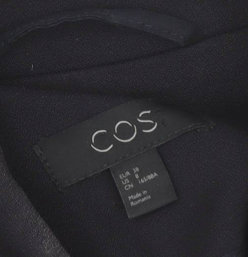 COS Womens Black Mid-Length Classic Overcoat Size 12