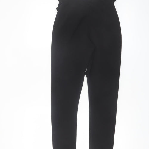 PrettyLittleThing Women’s Black Paperbag High Waist Trousers Size 6