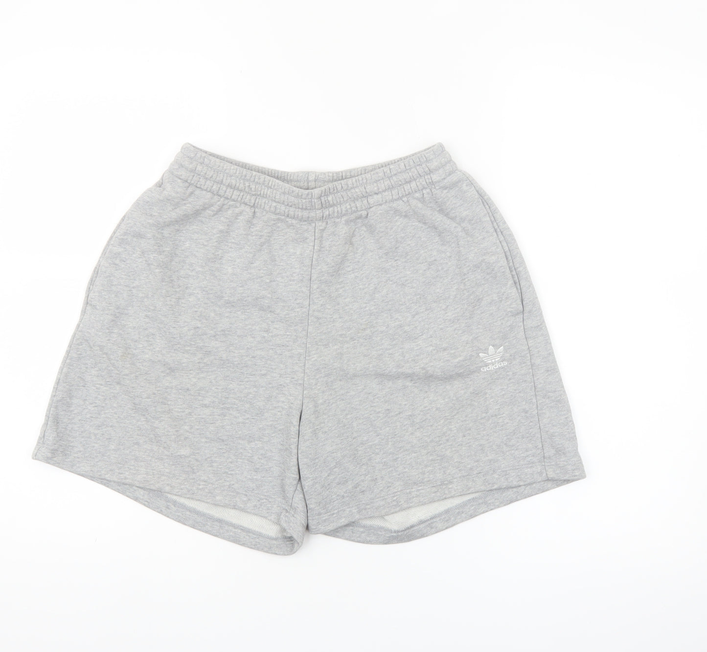 Adidas Womens Grey Sweat Shorts Size 8 Cotton Blend Activewear