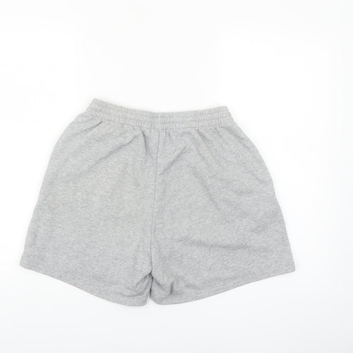 Adidas Womens Grey Sweat Shorts Size 8 Cotton Blend Activewear