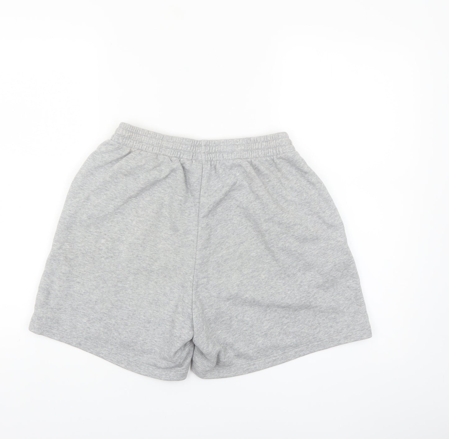 Adidas Womens Grey Sweat Shorts Size 8 Cotton Blend Activewear