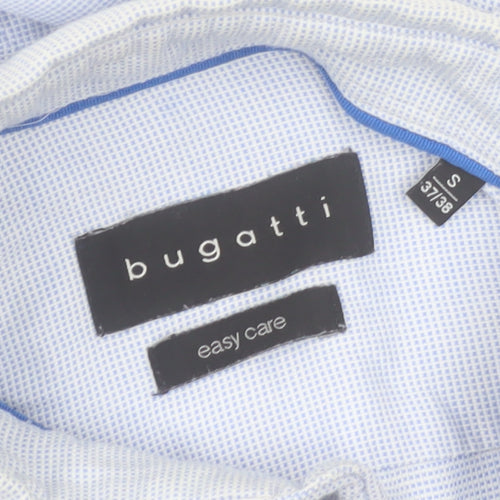 Bugatti Men’s Blue Long Sleeve Regular Fit Button-Down Shirt S
