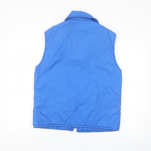 JCPenney Men's Blue Red Retro Ski Puffer Waistcoat M