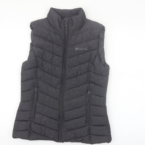 Mountain Warehouse Women Black Puffer Waistcoat Size 10 Sleeveless Lightweight