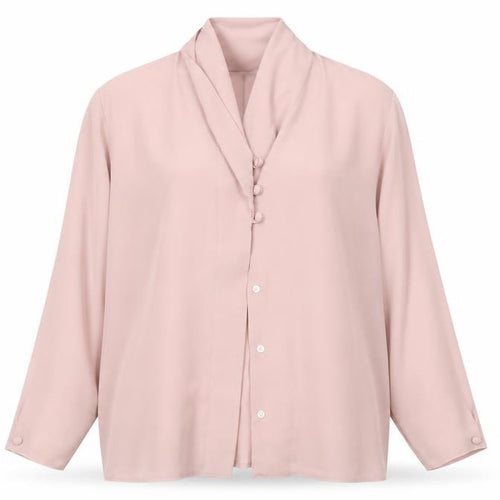 Sasha Women Pink Chiffon Long Sleeve Blouse Size 10