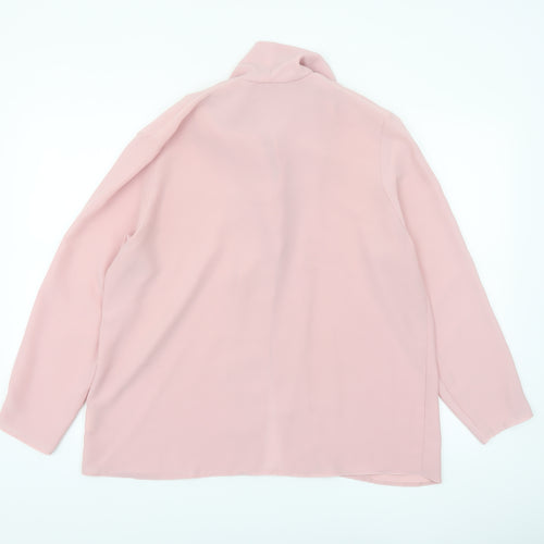 Sasha Women Pink Chiffon Long Sleeve Blouse Size 10