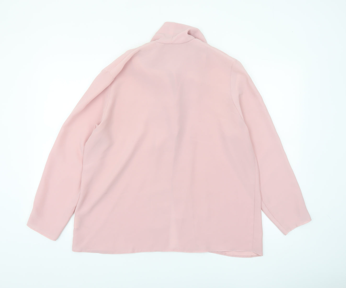 Sasha Women Pink Chiffon Long Sleeve Blouse Size 10