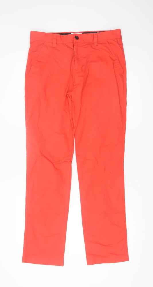 Calvin Klein Golf Men's Red Chino Trousers W32 L31 Cotton Blend