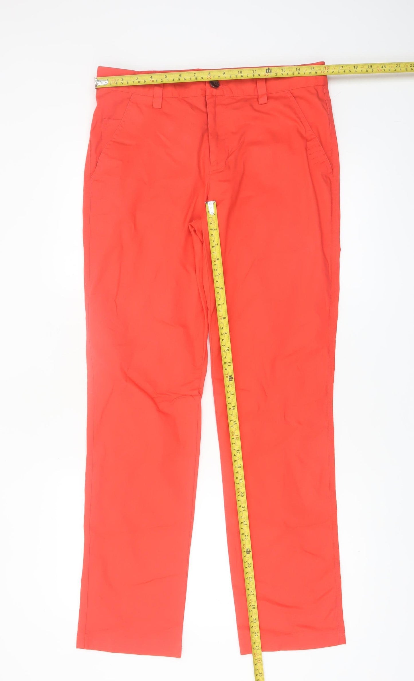 Calvin Klein Golf Men's Red Chino Trousers W32 L31 Cotton Blend