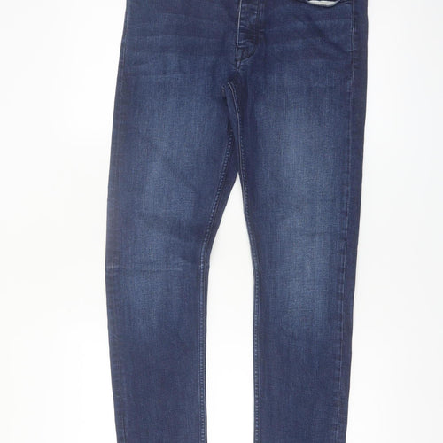 Burton Menswear Blue Slim Fit Stretch Skinny Jeans 32R