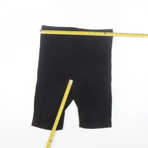 H&M Womens Black S Biker Shorts Viscose Stretch Comfort Fit