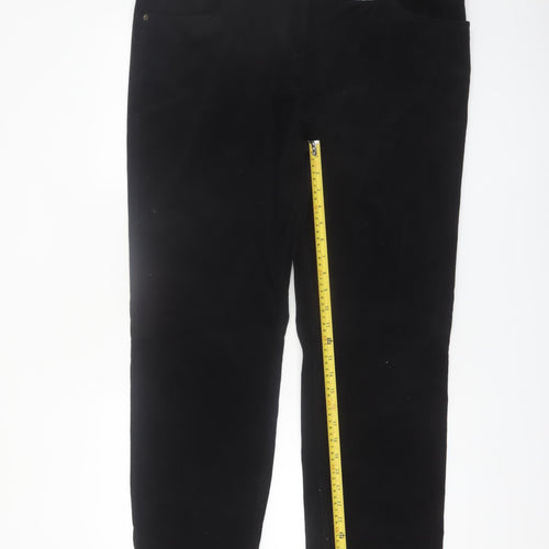 Marks and Spencer Women's Black Size 20 Long Straight Trousers
