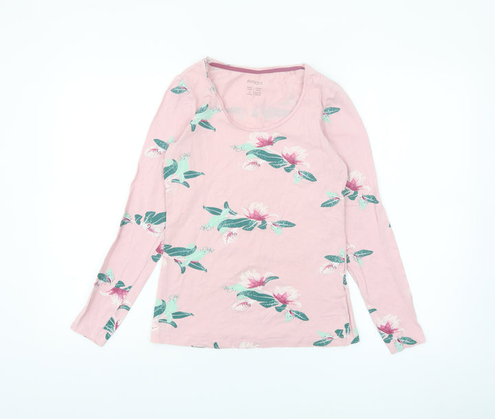 Esmara Womens Pink Floral Long Sleeve T-Shirt Size S 8/10