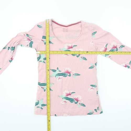 Esmara Womens Pink Floral Long Sleeve T-Shirt Size S 8/10