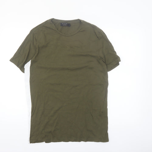 Religion London Men's Green Crew Neck Short Sleeve T-Shirt Size M