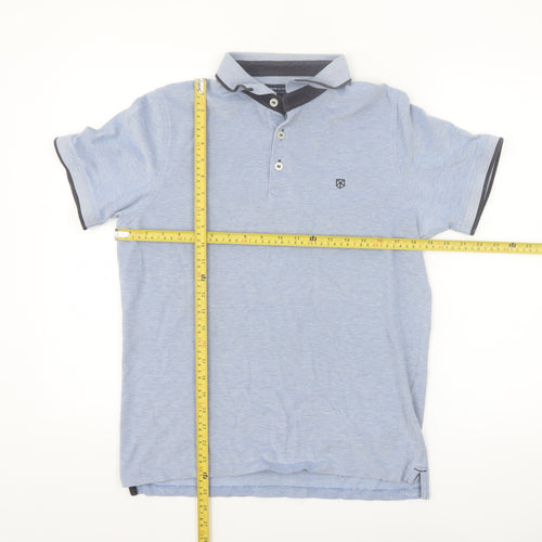 Jack & Jones Premium Blue Cotton Men's Polo Shirt Size L