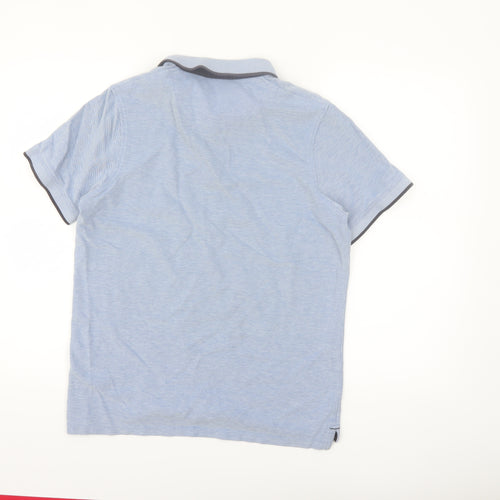 Jack & Jones Premium Blue Cotton Men's Polo Shirt Size L