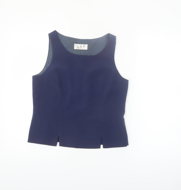 Le Soir Women’s Blue Sleeveless Formal Blouse Size 10