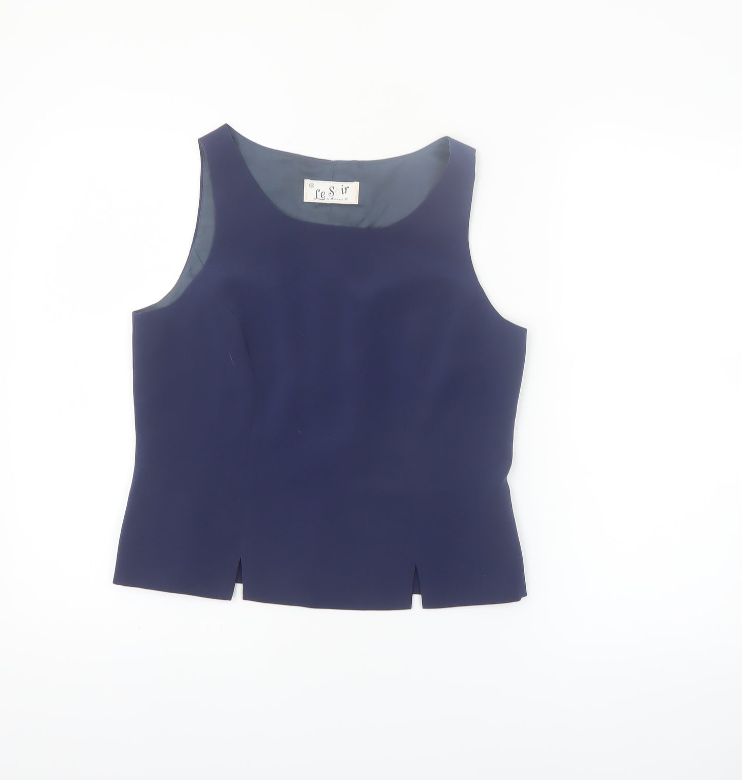 Le Soir Women’s Blue Sleeveless Formal Blouse Size 10