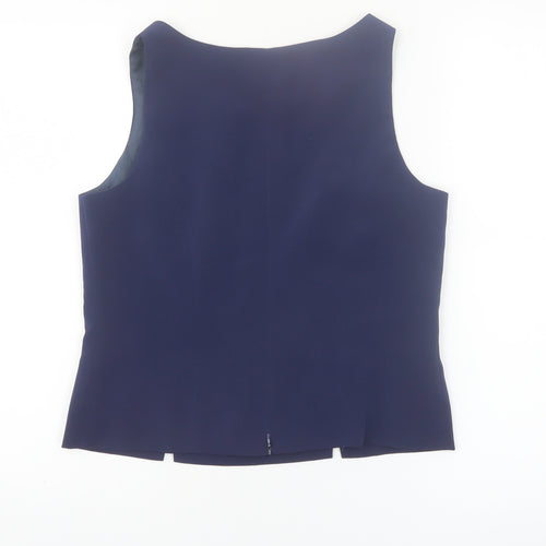 Le Soir Women’s Blue Sleeveless Formal Blouse Size 10