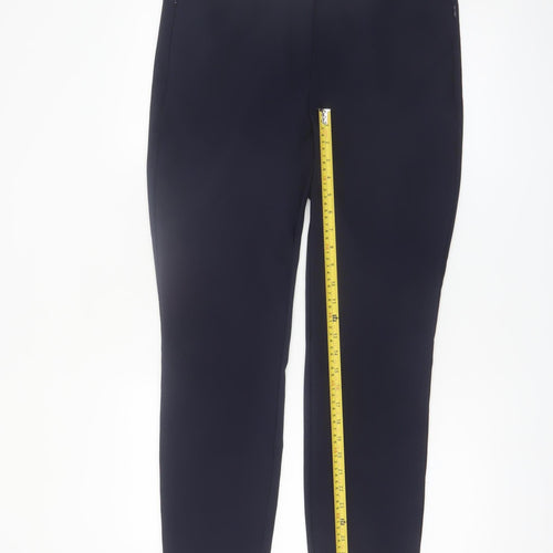 Savida Women’s Navy Slim Fit Cropped Trousers Size 14