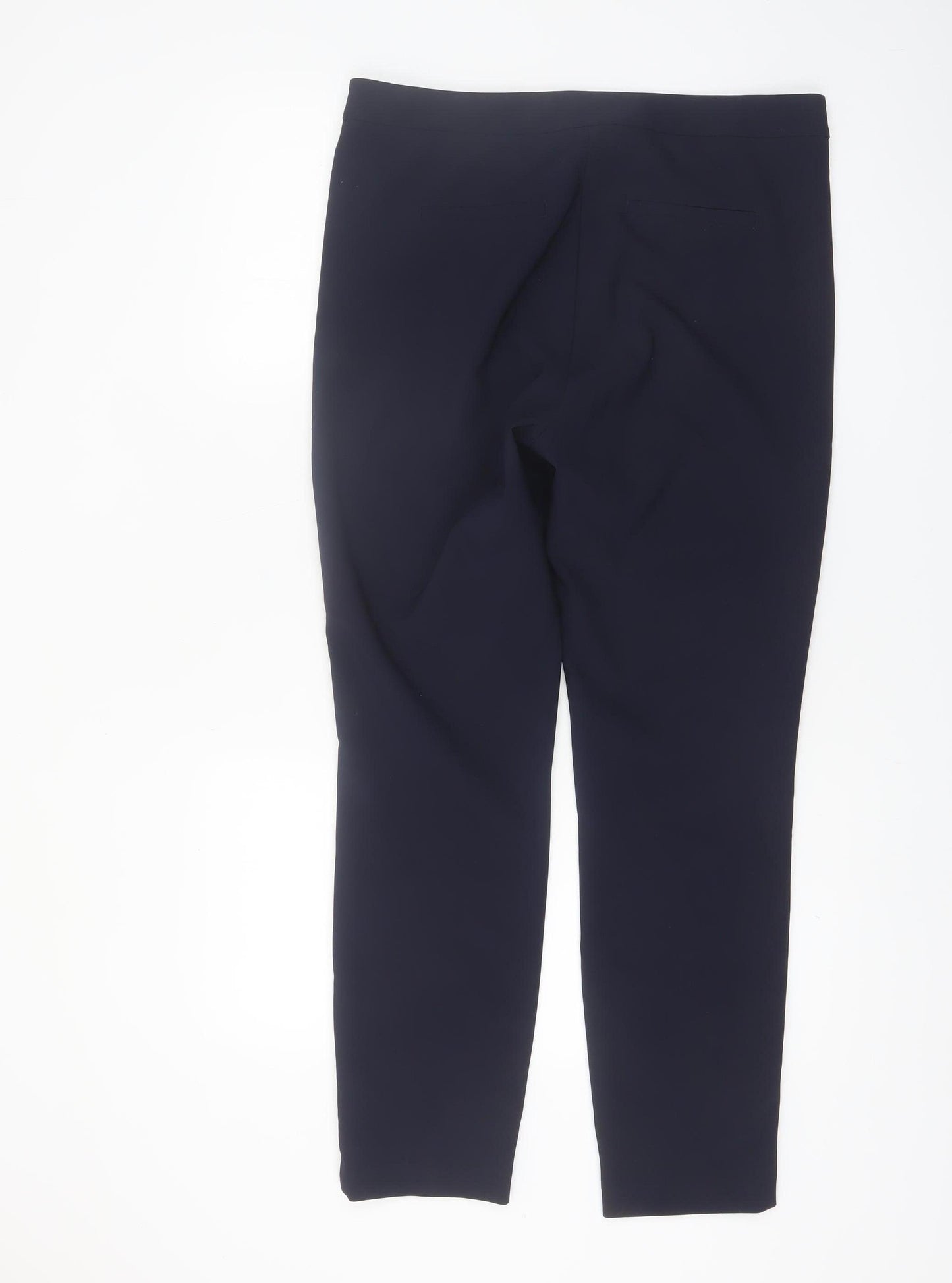 Savida Women’s Navy Slim Fit Cropped Trousers Size 14