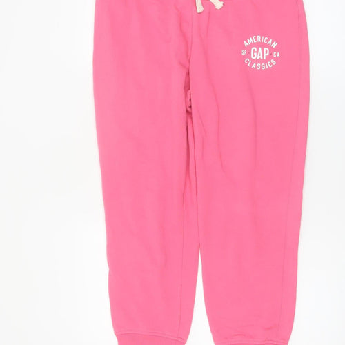GAP Women’s Pink Jogger Sweatpants M Fleece Cotton Comfort Fit