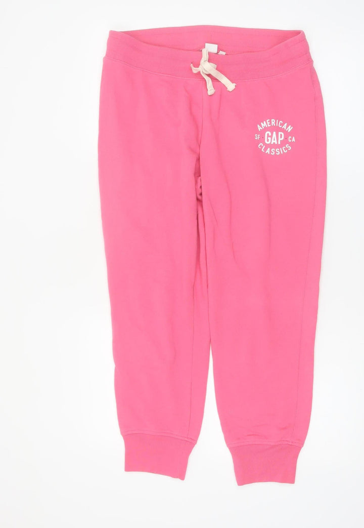 GAP Women’s Pink Jogger Sweatpants M Fleece Cotton Comfort Fit