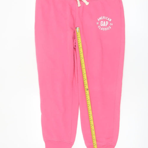 GAP Women’s Pink Jogger Sweatpants M Fleece Cotton Comfort Fit
