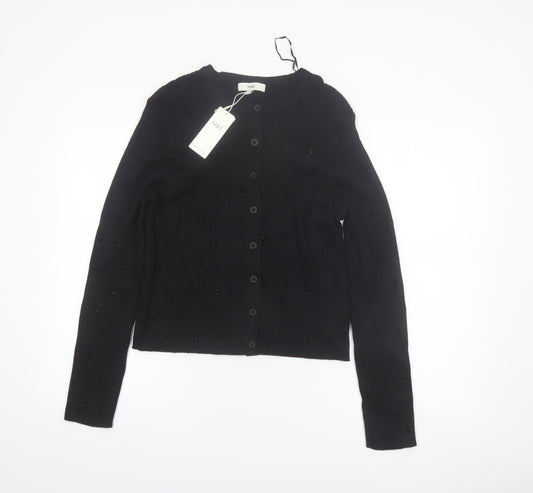 Marks and Spencer Women’s Black Beaded Knit Cardigan L