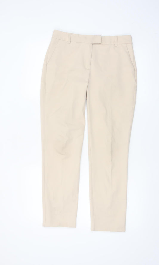 Reiss Women Beige Size 8 Slim Fit Chino Trousers