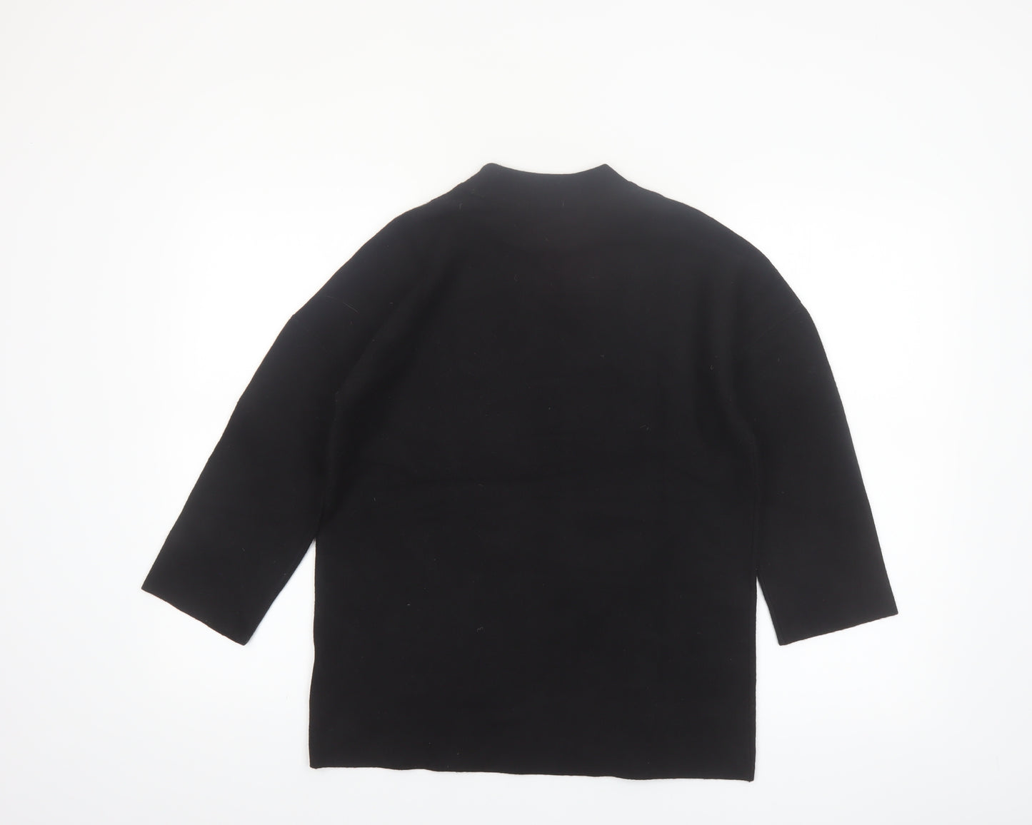 Paraphrase Womens Black Beaded High Neck 3/4 Sleeve Jumper Size 10