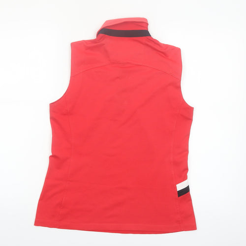 Annika by Cutter & Buck Women's Red Sleeveless Polo Golf Top Size S